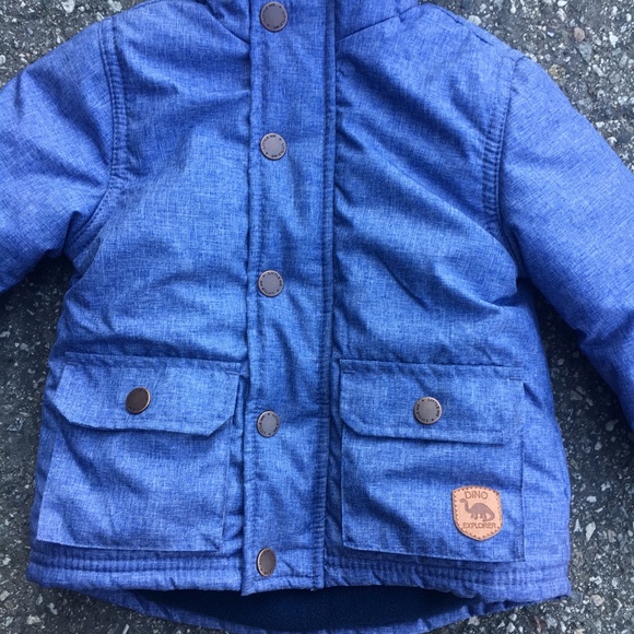 Little Me Baby Blue Jacket with Fleece Lining - Picture 2 of 12